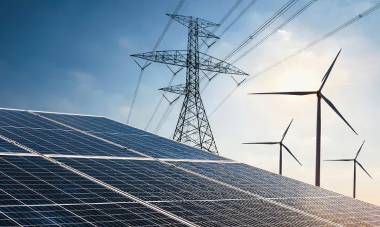 solar panel with turbines