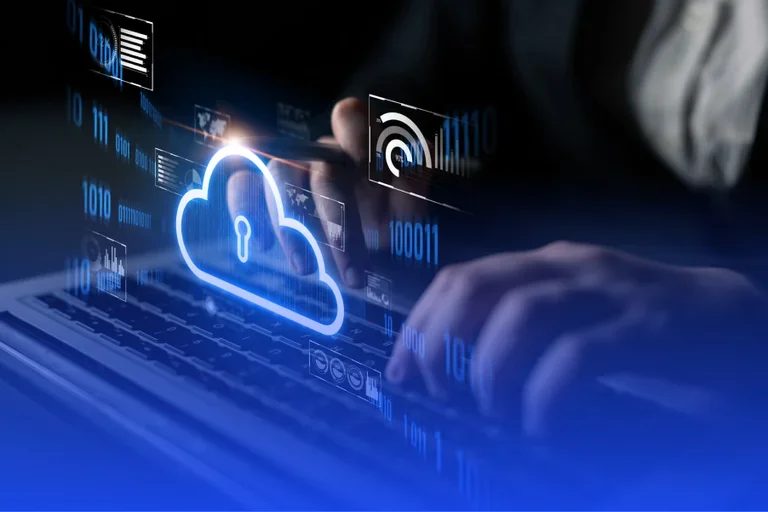 cloud icon above laptop