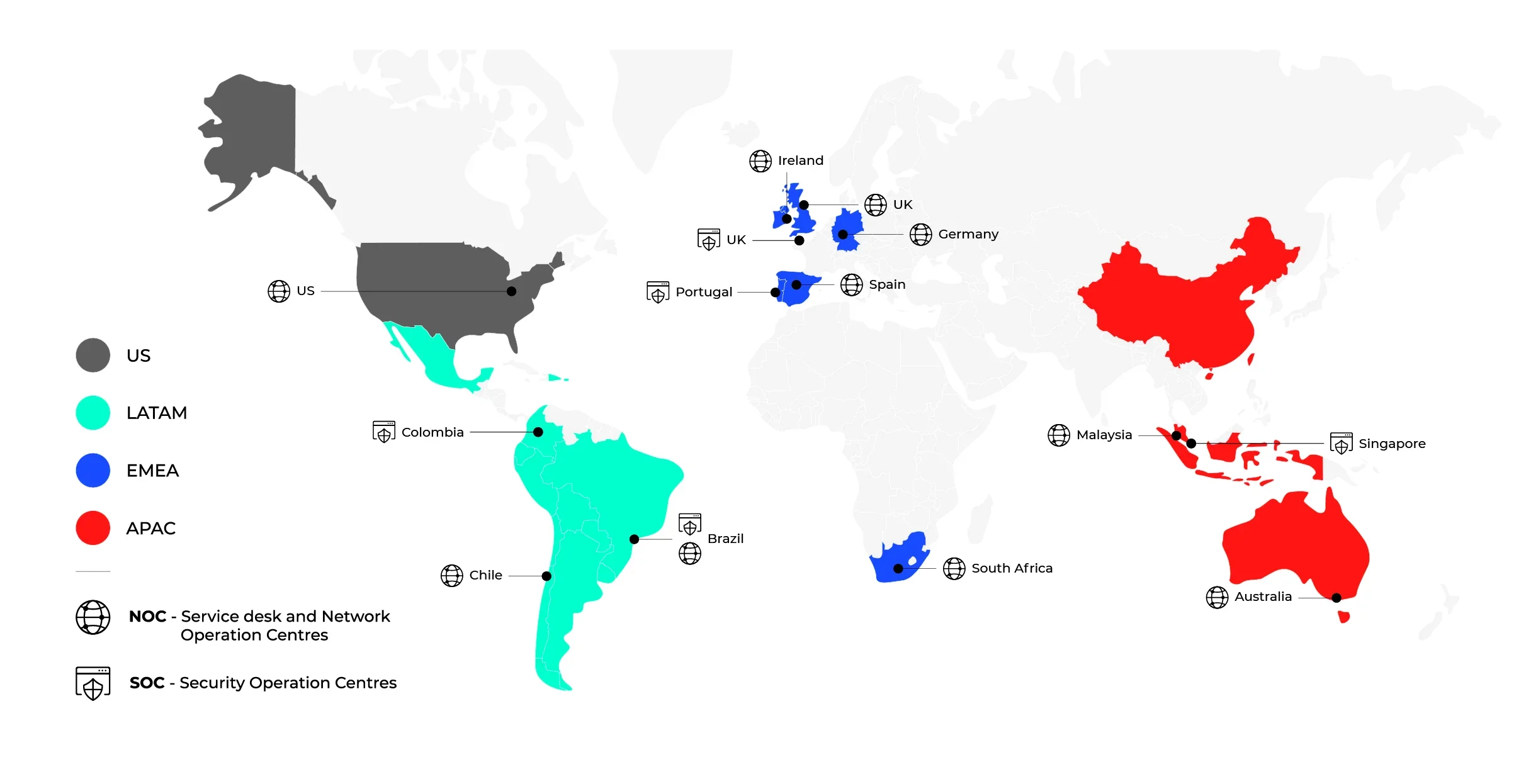 logical global service map